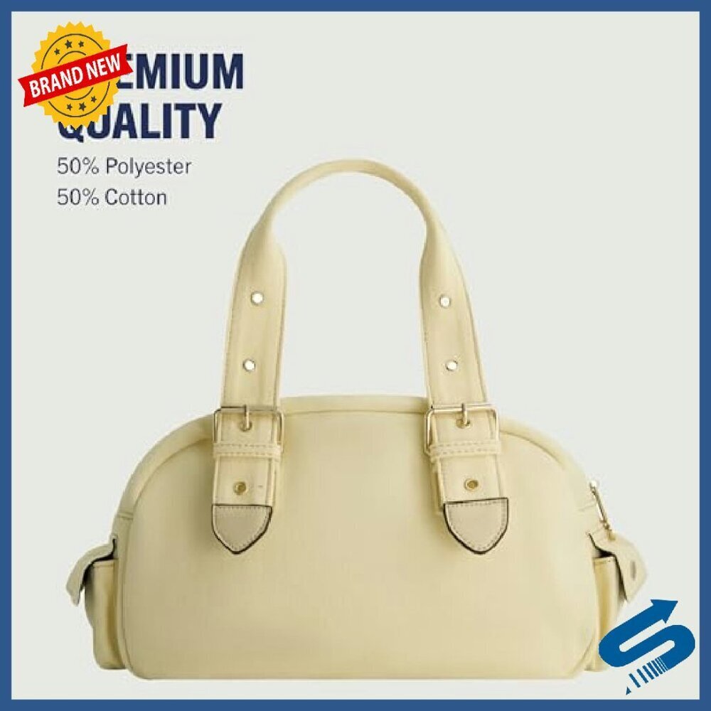 Denim Satchel Bag with Adjustable Strap, Multi-Patch Design, Spacious - Picture 6 of 7
